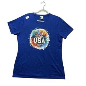 Port & Co. USA Team 2024 Go United States Team Sports Women's Large T-Shirt